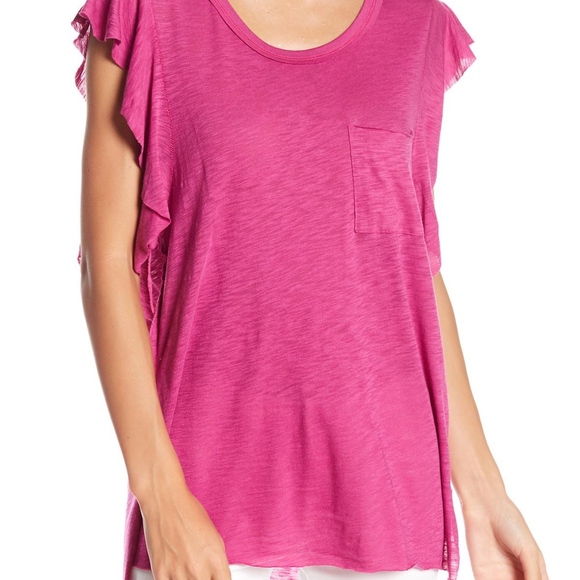 Free People Ruffle T-shirt - Picture 3 of 3